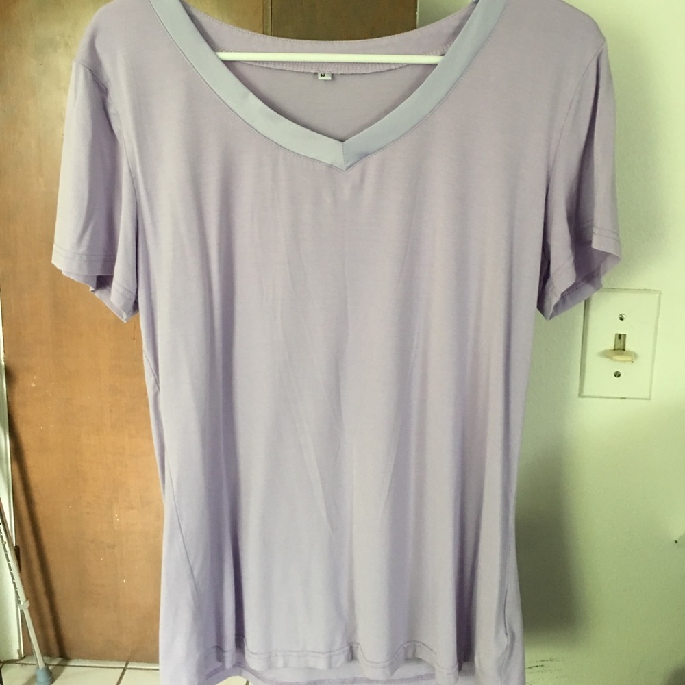 Women's V-Neck Sleepwear Pajama shirt, Bamboo Med